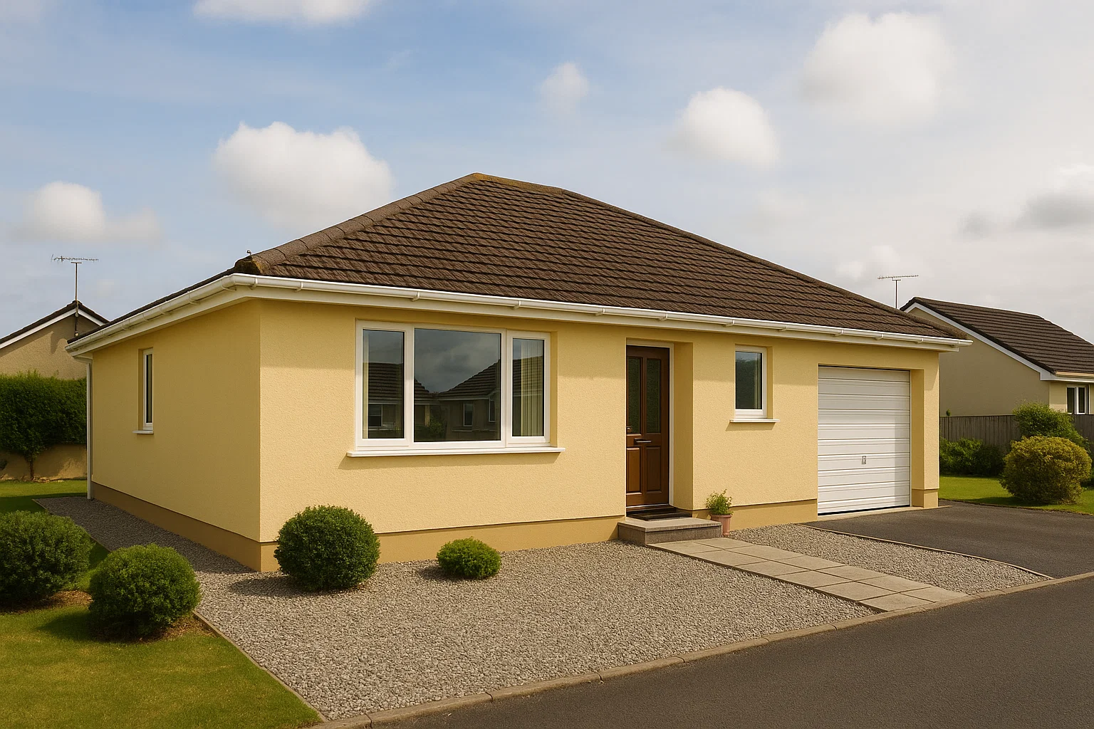 Silicone render work completed by EWI Pembs